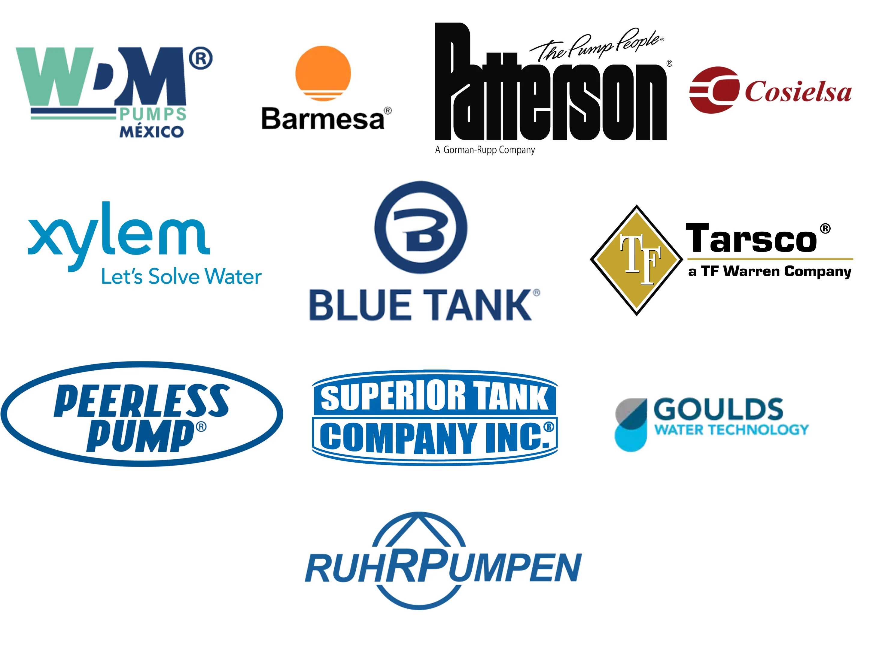 Marcas para Equipos de Bombeo y Tanques